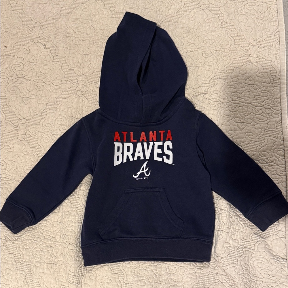 Atlanta Braves Kids Navy Hoodie, size 2T